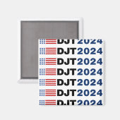 Trump 2024 DJT Magnet (Vorderseite/Rückseite)