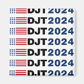 Trump 2024 DJT Magnet (Vorne)