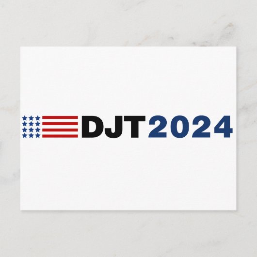 Trump 2024 DJT Postkarte (Vorderseite)