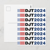 Trump 2024 DJT Postkarte (Vorne/Hinten)