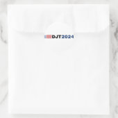 Trump 2024 DJT Runder Aufkleber (Tasche)