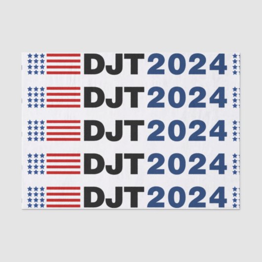 Trump 2024 DJT Seidenpapier (Vorderseite)