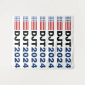 Trump 2024 DJT Wandteppich (Vorderseite (Horizontal))