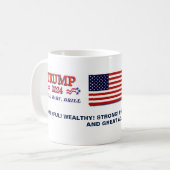 Trump 2024 Drill Baby Drill Tasse (Vorderseite Links)