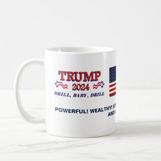 Trump 2024 Drill Baby Drill Tasse (Links)