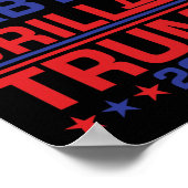 Trump 2024 Drill By3  Poster (Ecke)