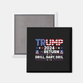 Trump 2024 Drill von  Magnet (Vorderseite/Rückseite)