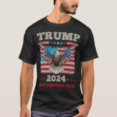 Trump 2024 Eagle - Amerika zurück in den T - Shirt (Vorderseite)