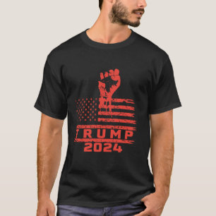 Trump 2024 - erste Pumpe für amerikanisches Flag T T-Shirt