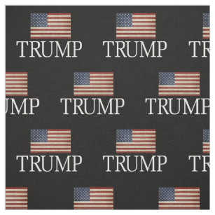 Trump 2024 Fabric mit Vintager amerikanischer Flag Stoff