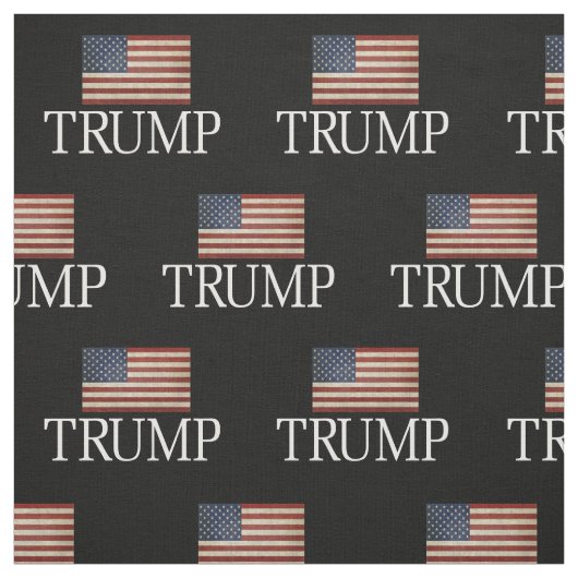 Trump 2024 Fabric mit Vintager amerikanischer Flag Stoff (Muster)