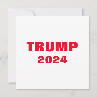 Trump 2024 farbenfroh, weiß kühl, trendy Cool Feiertagskarte