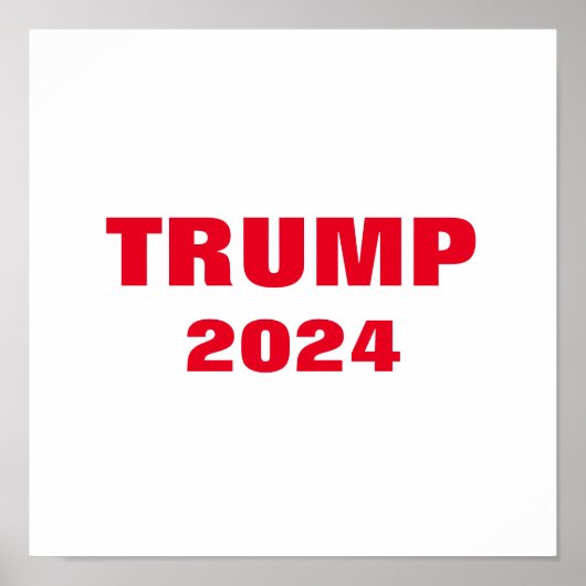 Trump 2024 farbenfroh, weiß kühl, trendy Cool Poster (Vorne)