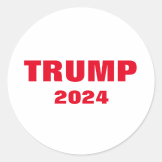 Trump 2024 farbenfroh, weiß kühl, trendy Cool Runder Aufkleber