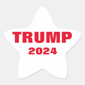Trump 2024 farbenfroh, weiß kühl, trendy Cool Stern-Aufkleber