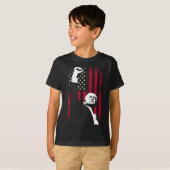 Trump 2024: Faustkampf für Amerika - US-Flaggenina T-Shirt (Vorne ganz)