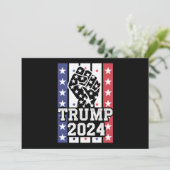 Trump 2024 Fist Outlaw Hillbilly J.D.Vance 2024 Einladung (Stehend Vorderseite)