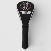 Trump 2024 Flag Amerika zurück 45 47 Golf Headcover (Vorderseite)