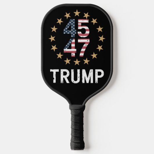 Trump 2024 Flag Amerika zurück 45 47 Pickleball Schläger (Vorderseite)