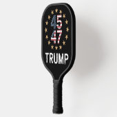 Trump 2024 Flag Amerika zurück 45 47 Pickleball Schläger (Links)