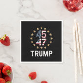 Trump 2024 Flag Amerika zurück 45 47 Serviette (Beispiel)