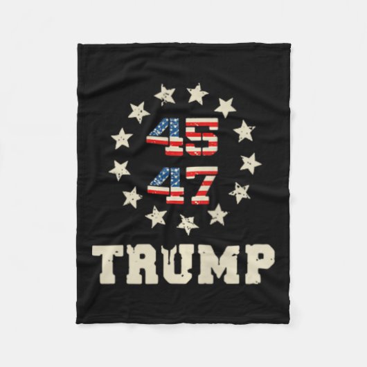 Trump 2024 Flag (auf der Rückseite) Nimm Amerika z Fleecedecke (Vorderseite)