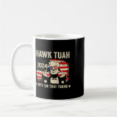 Trump 2024 Flag Funny Hawk Tush Middle Finger 24 V Kaffeetasse (Links)