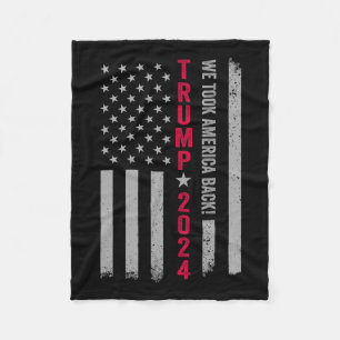 Trump 2024 Flag Victory J.d.vance Präsident 47 Tru Fleecedecke