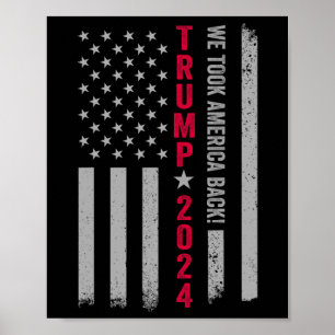 Trump 2024 Flag Victory J.d.vance Präsident 47 Tru Poster