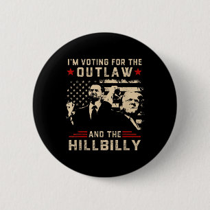 Trump 2024 Flagge Außergesetzlicher Hinterwäldler  Button