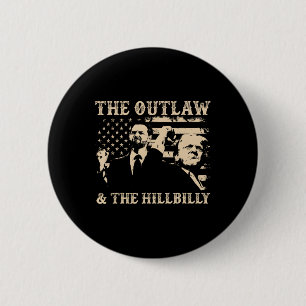 Trump 2024 Flagge Außerhalb Gesetz Hillbilly J.d.v Button