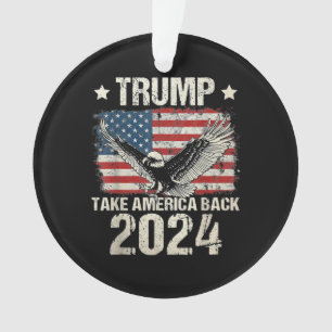 Trump 2024-Flagge: Holt Amerika zurück Männer Frau Ornament