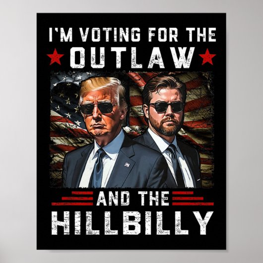 Trump 2024 Flaggengesetz Hillbilly J.d.vance 2024  Poster (Vorne)