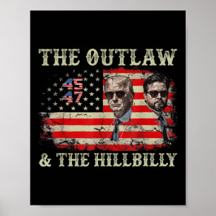 Trump 2024 Flaggengesetz Hillbilly J.d.vance 2024 Poster
