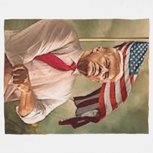 TRUMP 2024 FLEECEDECKE (Vorderseite (Horizontal))