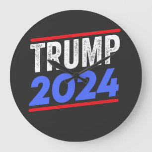 Trump 2024 For President Donald Jr. Maga Election Große Wanduhr