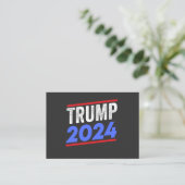Trump 2024 For President Donald Jr. Maga Election Visitenkarte (Stehend Vorderseite)