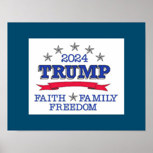Trump 2024 - Freiheit der Familie Poster