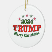 TRUMP 2024 Frohe Weihnachten Keramik Ornament (Links)