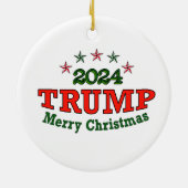 TRUMP 2024 Frohe Weihnachten Keramik Ornament (Hinten)