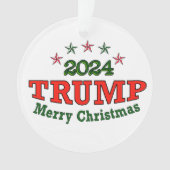 TRUMP 2024 Frohe Weihnachts-Acryl Ornament (Vorderseite)