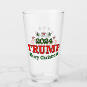 Trump 2024 Frohe Weihnachtsbläser Glas (Vorderseite)