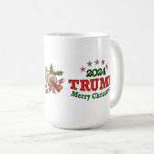 Trump 2024 Frohe Weihnachtskaffee-Tasse Kaffeetasse (VorderseiteRechts)