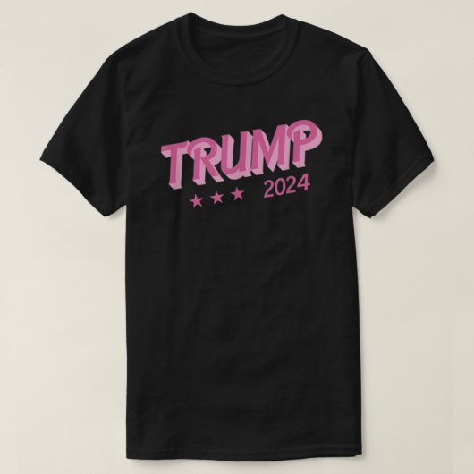 Trump 2024 Funny Donald Trump Pink Bubble Letters T-Shirt (Design vorne)