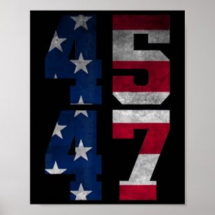 Trump 2024 für die Fahne von Präsident US Poster