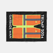 Trump 2024 Garbage Man Funny Garbage Patriots Supp Fleecedecke (Vorderseite (Horizontal))