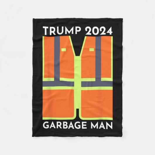 Trump 2024 Garbage Man Funny Garbage Patriots Supp Fleecedecke (Vorderseite)