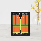 Trump 2024 Garbage Man Funny Garbage Patriots Supp Karte (Gelbe Blume)