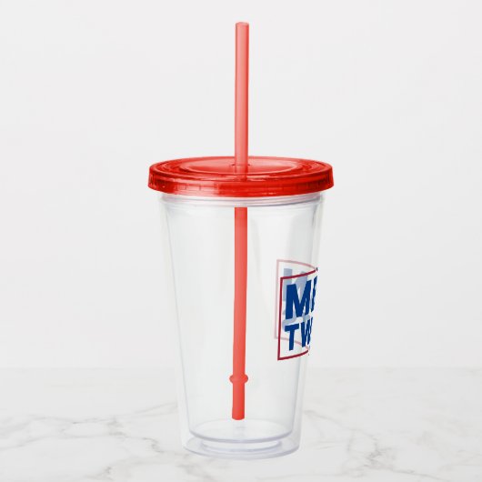 Trump 2024 Gemein Tweete Wahlen Acryltrinkbecher (Rechts)