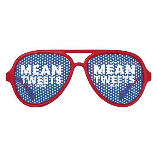 Trump 2024 Gemein Tweete Wahlen Partybrille (Vorderseite)